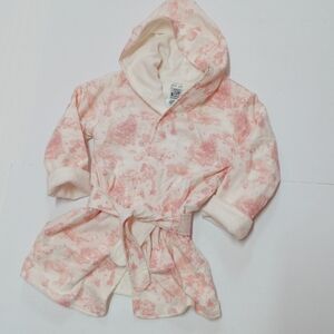 BABY NAY Baby / Toddler Pink Toile Hoodie Bathrobe